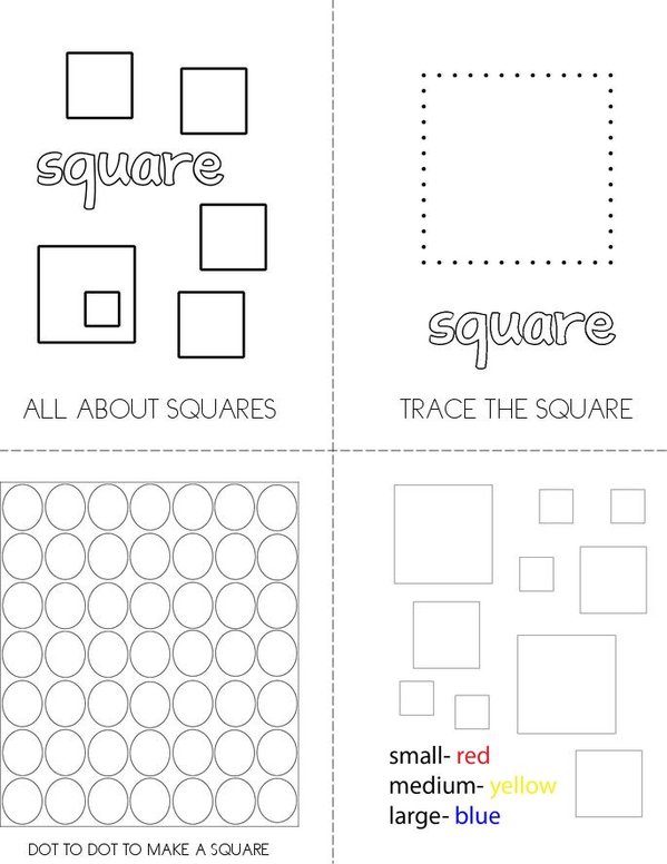 SQUARE Mini Book - Sheet 1