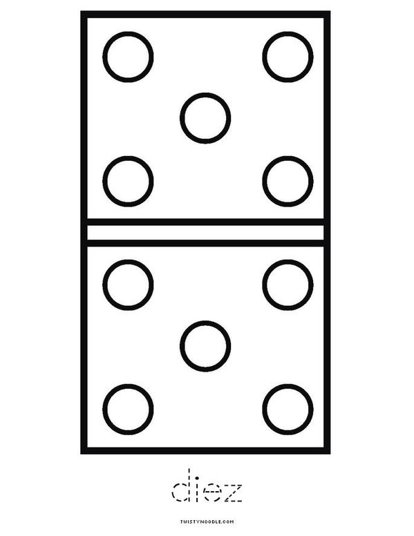 LOS NUMEROS 1-10 Mini Book - Sheet 44