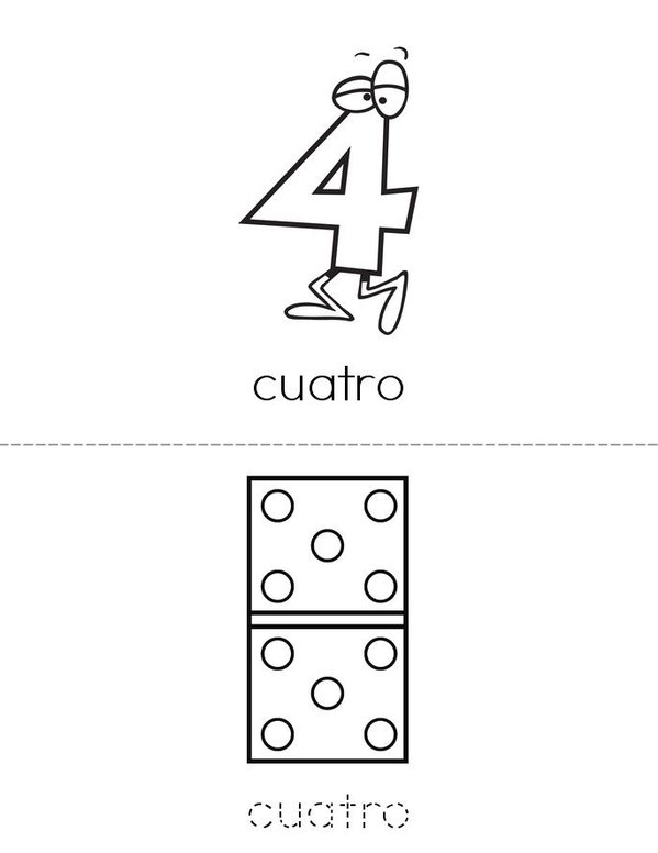 LOS NUMEROS 1-10 Mini Book - Sheet 10