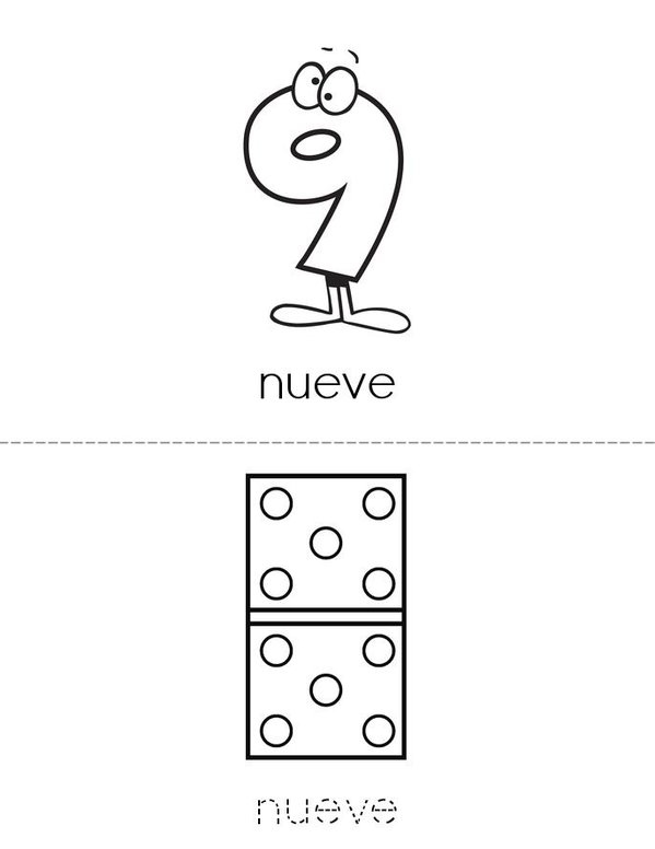 LOS NUMEROS 1-10 Mini Book - Sheet 19