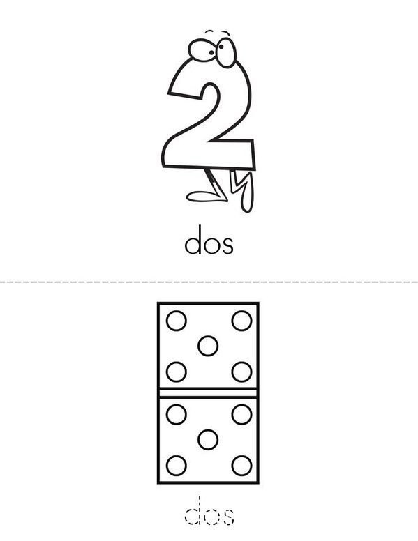 LOS NUMEROS 1-10 Mini Book - Sheet 5