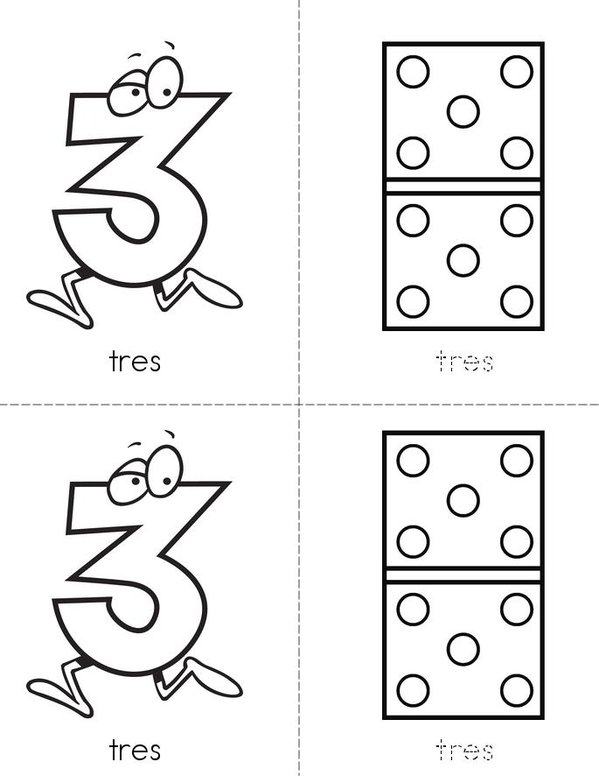 LOS NUMEROS 1-10 Mini Book - Sheet 4