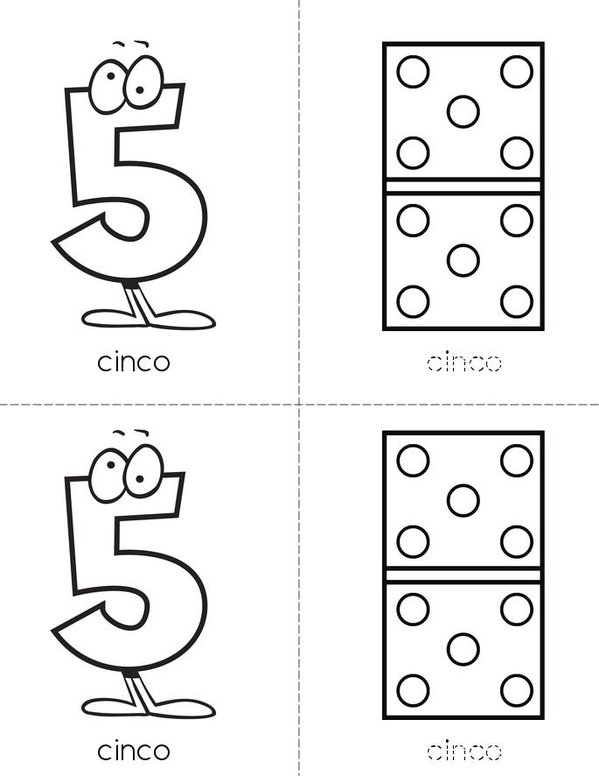 LOS NUMEROS 1-10 Mini Book - Sheet 6