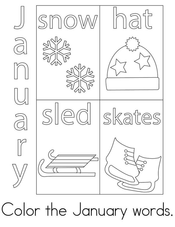 My January Activity Book Mini Book - Sheet 2