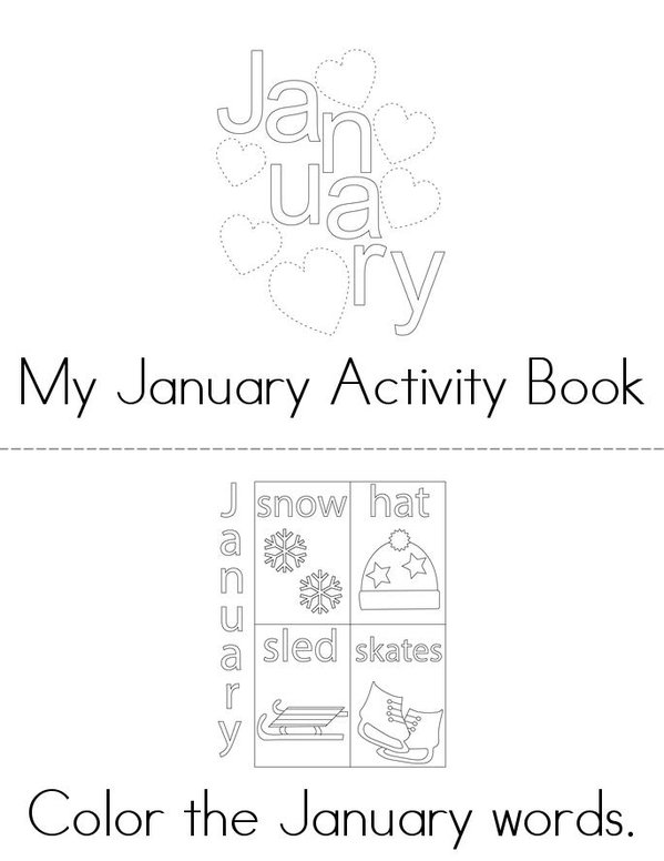 My January Activity Book Mini Book - Sheet 1
