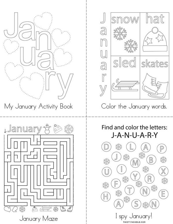 My January Activity Book Mini Book
