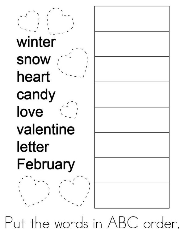 My February Activity Book Mini Book - Sheet 3