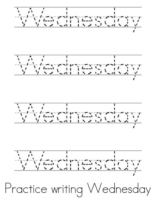 My Wednesday Book Mini Book - Sheet 3