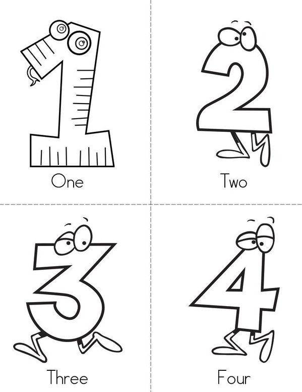 1-10 Counting Book Mini Book - Sheet 1