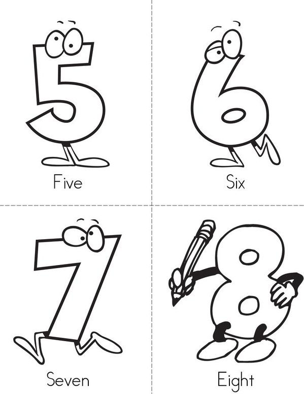 1-10 Counting Book Mini Book - Sheet 2