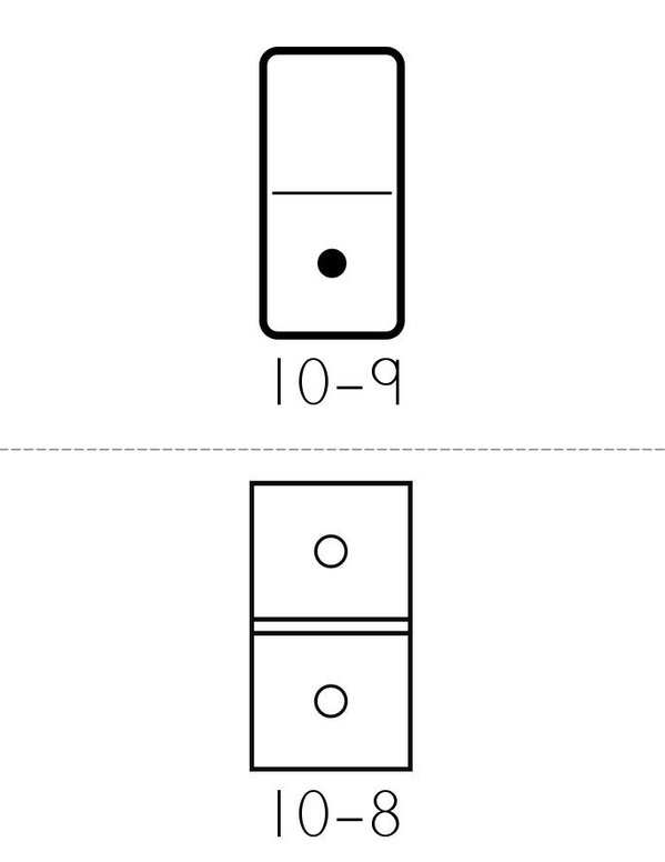 Subtraction Book Mini Book - Sheet 1