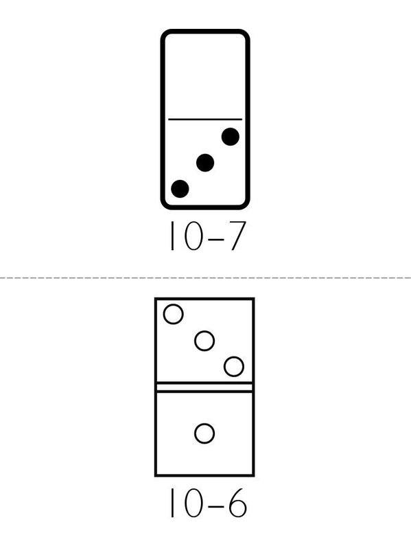 Subtraction Book Mini Book - Sheet 2