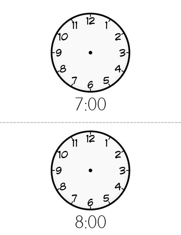 Time Book Mini Book - Sheet 4