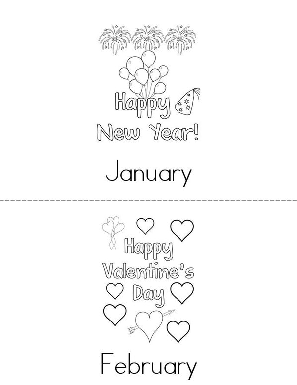 I Know My Months By Holidays Book Mini Book - Sheet 1