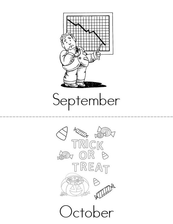 I Know My Months By Holidays Book Mini Book - Sheet 5