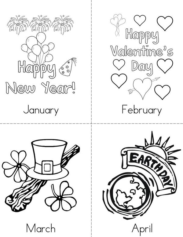 I Know My Months By Holidays Book Mini Book - Sheet 1