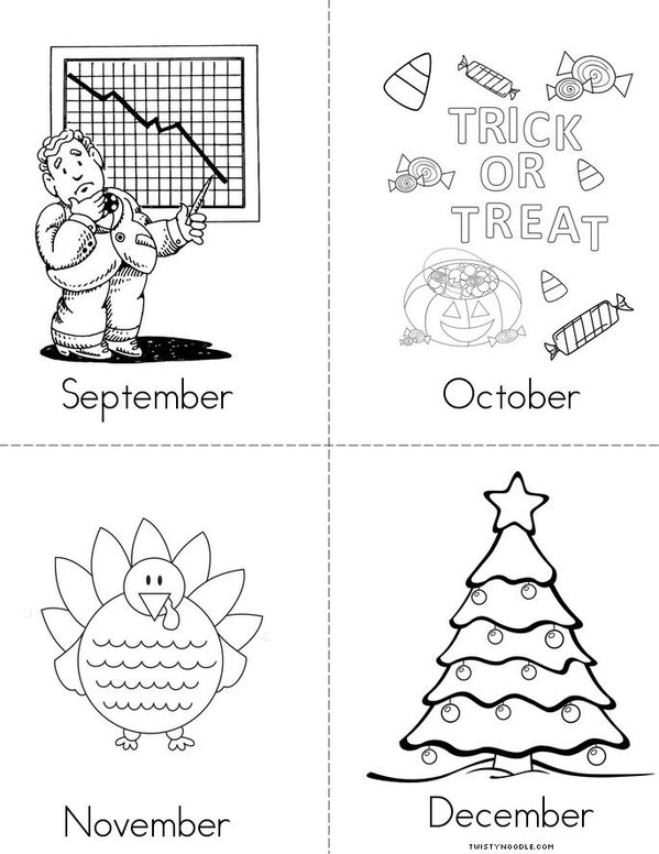 I Know My Months By Holidays Book Mini Book - Sheet 3