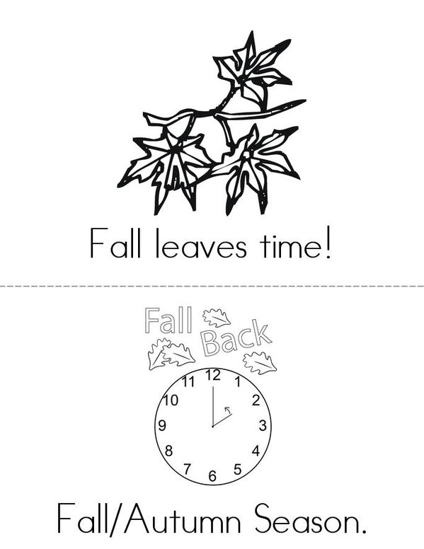 Seasons Of The Year Book Mini Book - Sheet 3