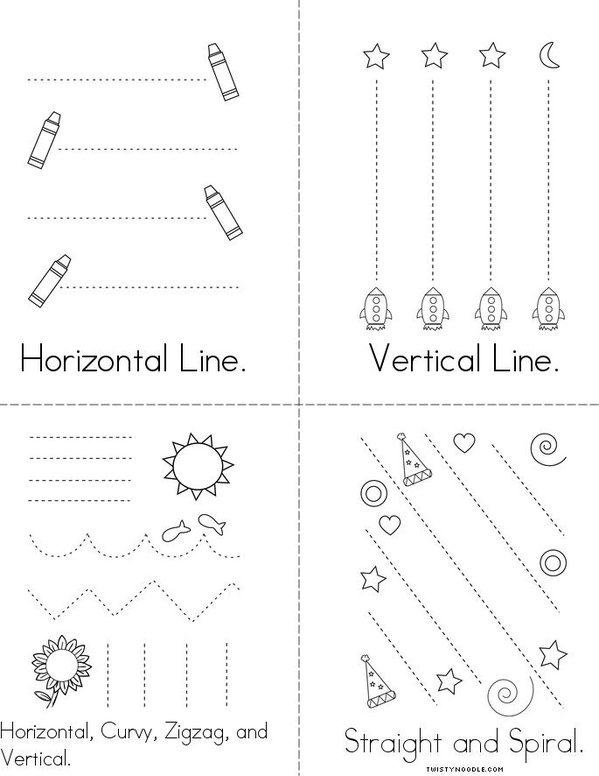 I Know The Difference Lines Book Mini Book - Sheet 2