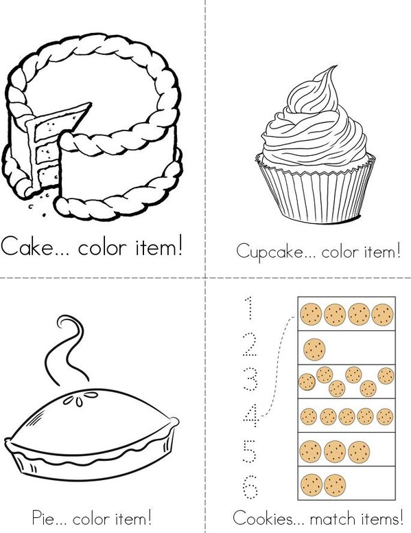 Desserts Creativity Book Mini Book - Sheet 1