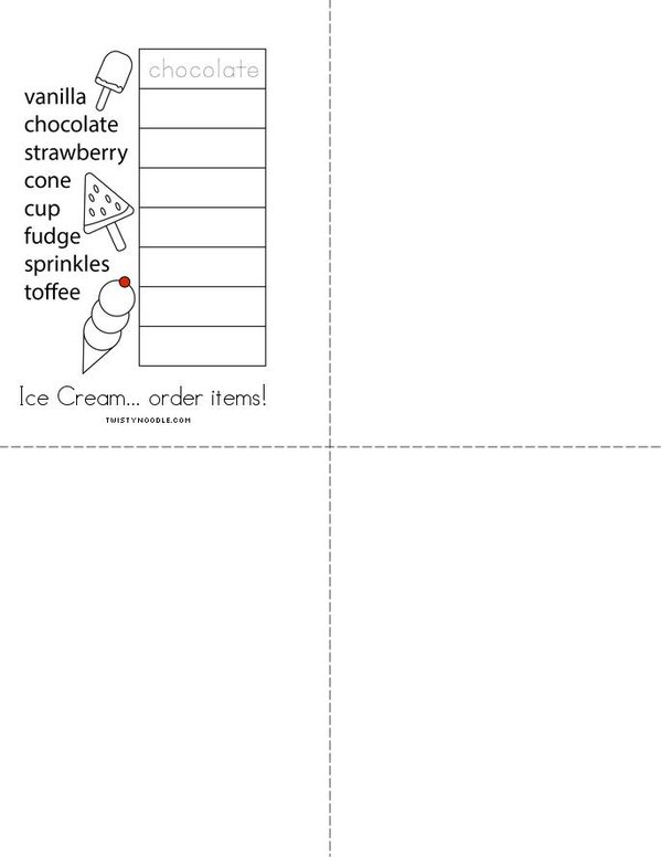 Desserts Creativity Book Mini Book - Sheet 2