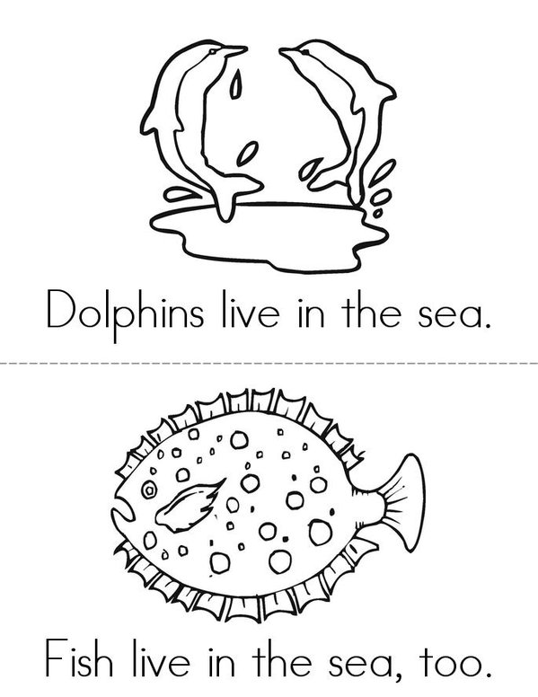 Sea Animals Mini Book - Sheet 2