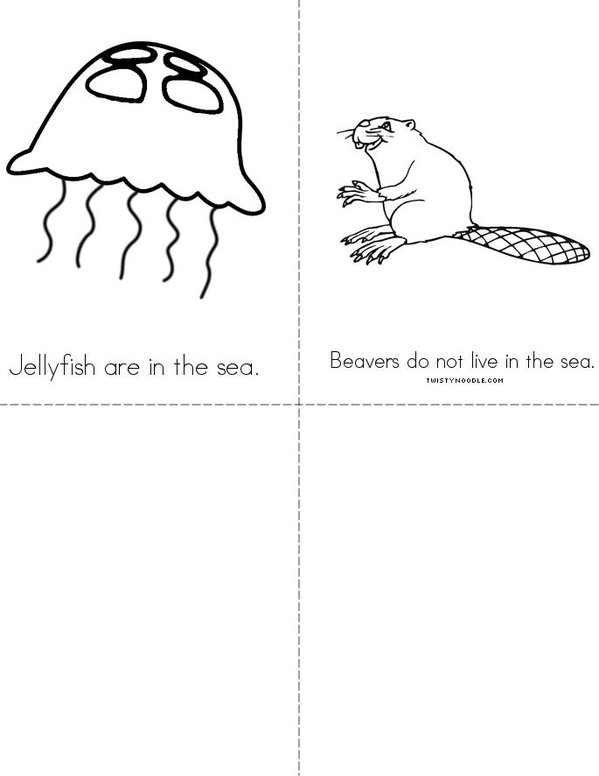 Sea Animals Mini Book - Sheet 2