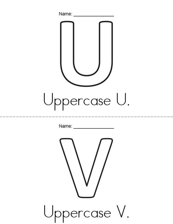 Uppercase Alphabets Book Mini Book - Sheet 11