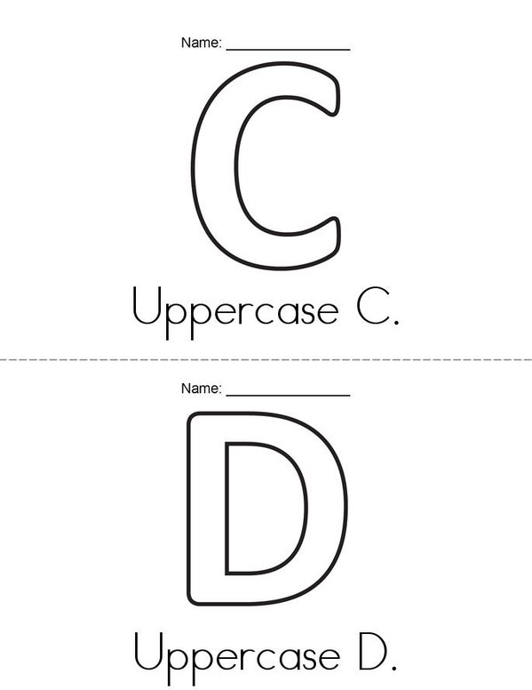 Uppercase Alphabets Book Mini Book - Sheet 2