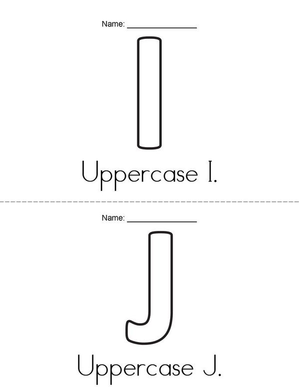 Uppercase Alphabets Book Mini Book - Sheet 5