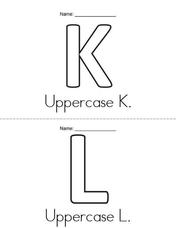 Uppercase Alphabets Book Mini Book - Sheet 6