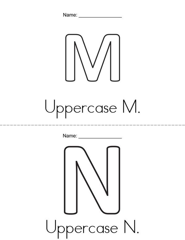 Uppercase Alphabets Book Mini Book - Sheet 7