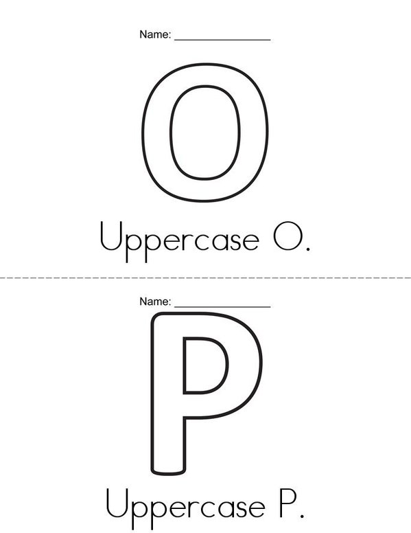 Uppercase Alphabets Book Mini Book - Sheet 8