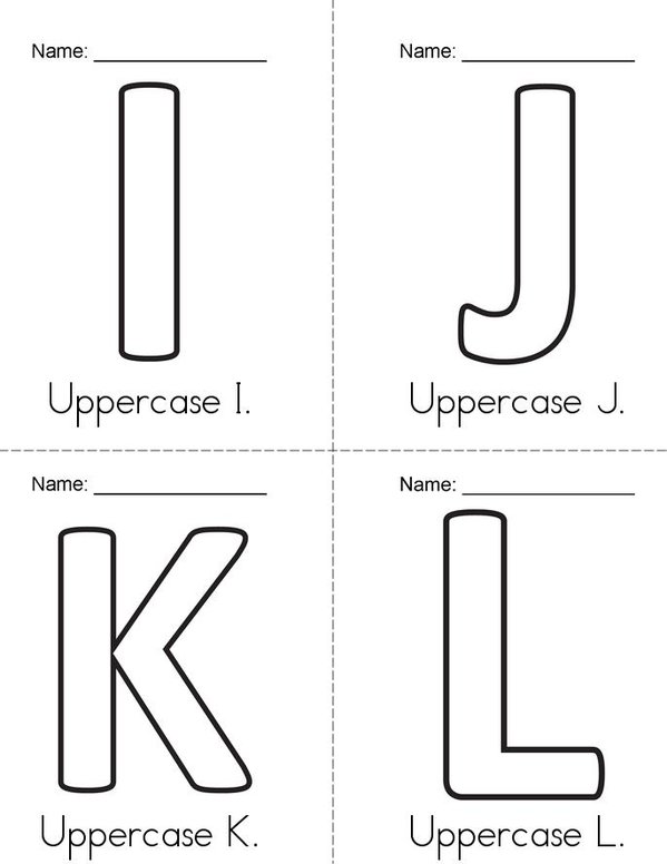 Uppercase Alphabets Book Mini Book - Sheet 3