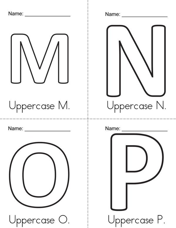 Uppercase Alphabets Book Mini Book - Sheet 4