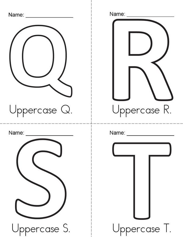 Uppercase Alphabets Book Mini Book - Sheet 5