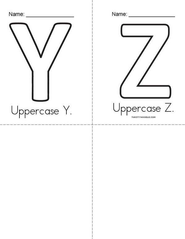 Uppercase Alphabets Book Mini Book - Sheet 7