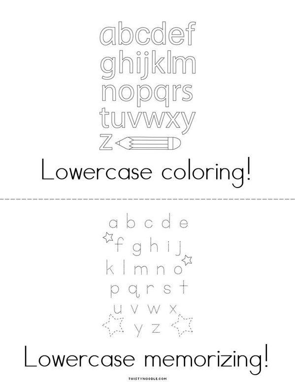 Lowercase Alphabets Book Mini Book