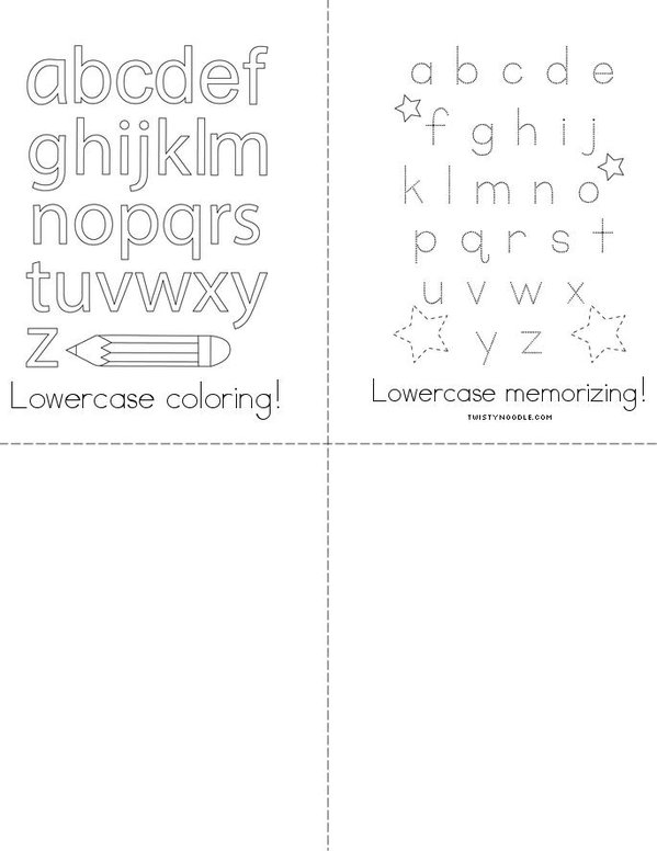 Lowercase Alphabets Book Mini Book