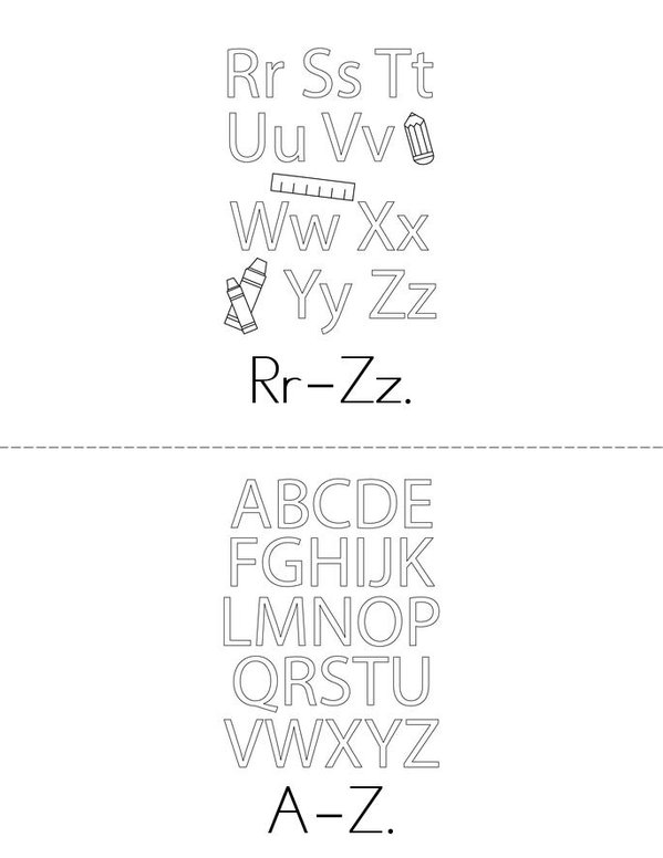 Uppercase And Lowercase Alphabets Book Mini Book - Sheet 2