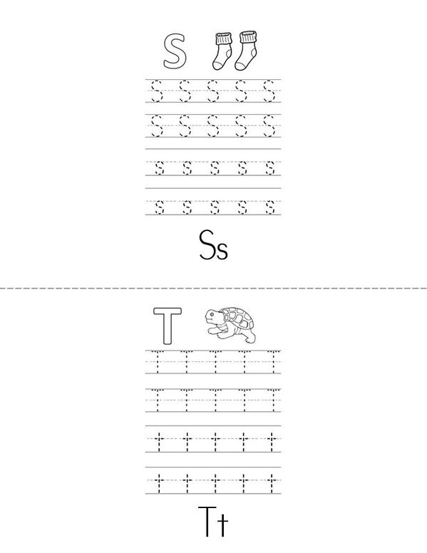 Uppercase And Lowercase Practice Book Mini Book - Sheet 10