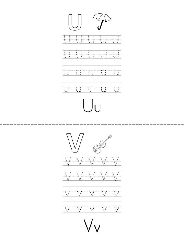 Uppercase And Lowercase Practice Book Mini Book - Sheet 11