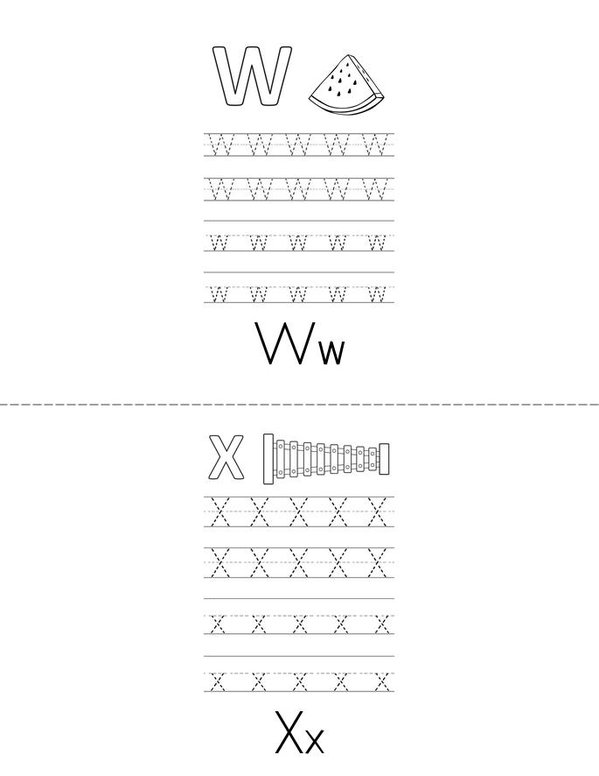 Uppercase And Lowercase Practice Book Mini Book - Sheet 12