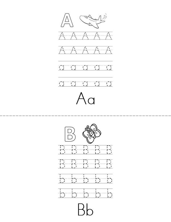 Uppercase And Lowercase Practice Book Mini Book - Sheet 1