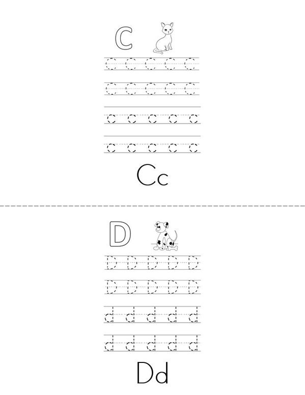 Uppercase And Lowercase Practice Book Mini Book - Sheet 2