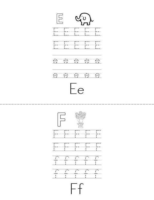 Uppercase And Lowercase Practice Book Mini Book - Sheet 3