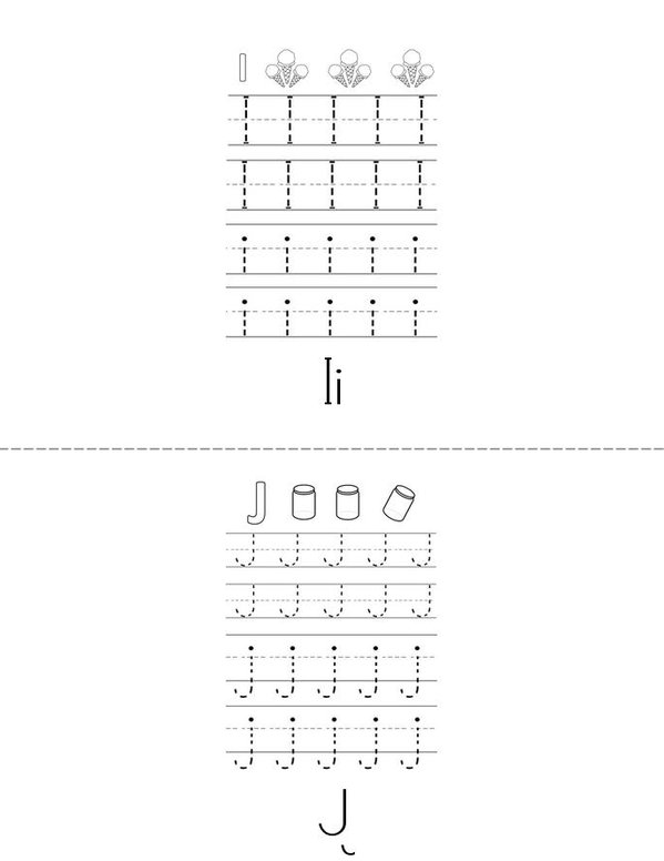 Uppercase And Lowercase Practice Book Mini Book - Sheet 5