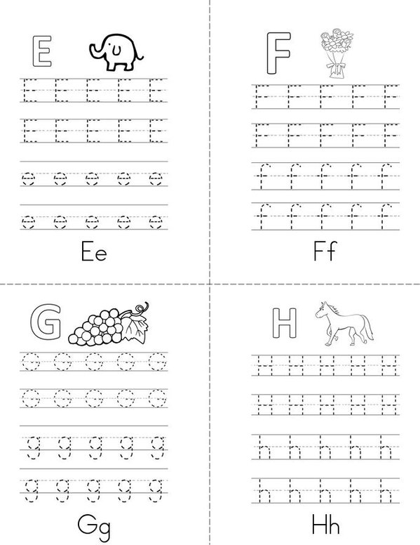 Uppercase And Lowercase Practice Book Mini Book - Sheet 2