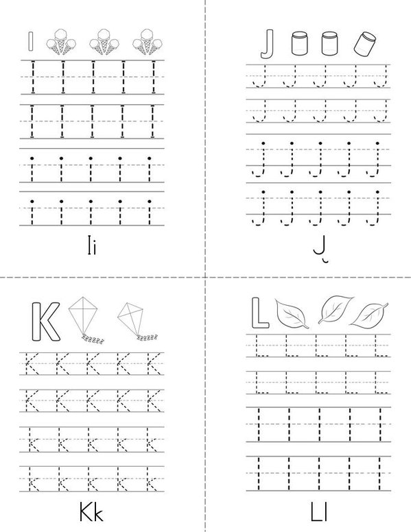 Uppercase And Lowercase Practice Book Mini Book - Sheet 3