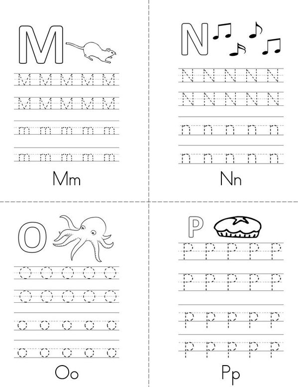 Uppercase And Lowercase Practice Book Mini Book - Sheet 4